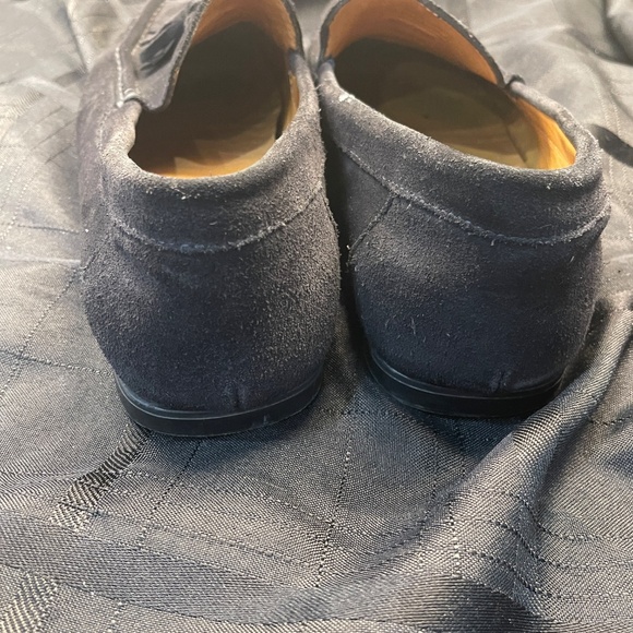 Massimo Dutti Mens Loafer Black Suede Tassel Slip On Shoe sz 43 - Picture 4 of 6